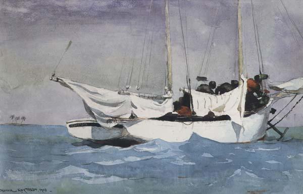 Winslow Homer Key West:Hauling Anchor (mk44) Spain oil painting art